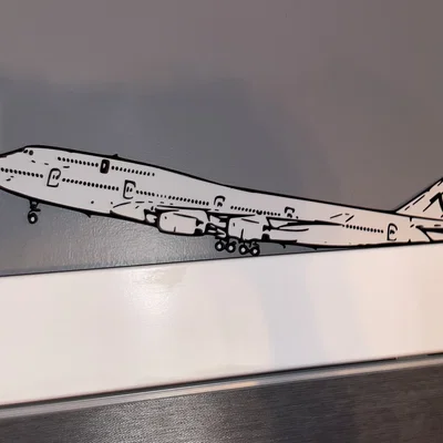 Mô hình trang trí tường Boeing 747 2D độc đáo cho người yêu hàng không