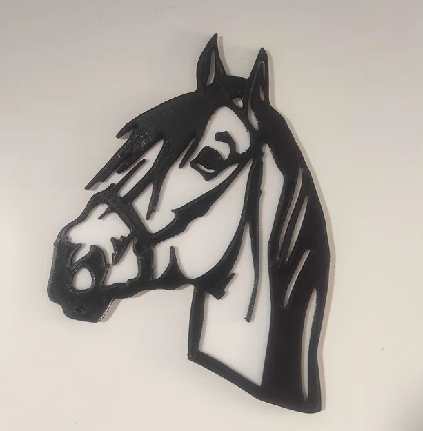 Mẫu in 3D treo tường nghệ thuật hình đầu ngựa (Wall Art | Horse) - Image 1
