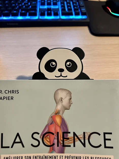 Đánh dấu trang sách hình chú gấu Panda (Panda Bookmark) in 3D - Image 1