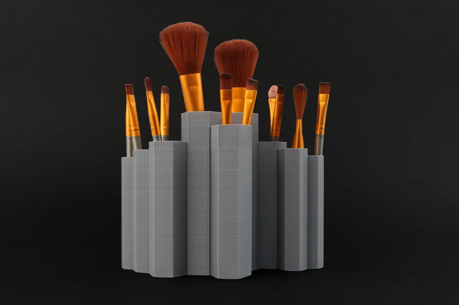 Khay đựng cọ trang điểm, cọ vẽ in 3D thiết kế tổ ong hiện đại - Image 1
