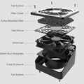 Bộ hút khói hàn dùng quạt 120mm (120mm Fan solder fume extractor) - Thumbnail 5