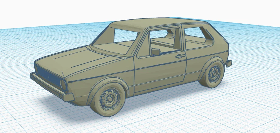 Mô hình xe Golf 1 tỷ lệ 1:120 (TT scale) in 3D chi tiết - Image 1