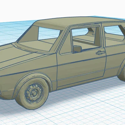 Mô hình xe Golf 1 tỷ lệ 1:120 (TT scale) in 3D chi tiết