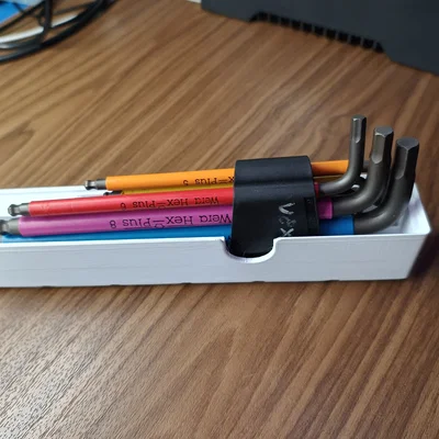 Khay in 3D Gridfinity cho bộ lục giác Wera Hex Plus