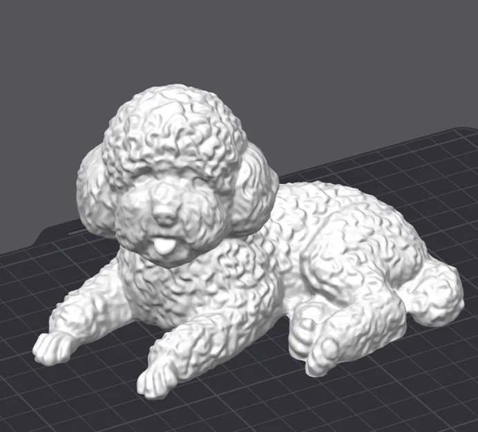 Mô hình chú chó Poodle 3D dễ thương trang trí bàn học - Image 1
