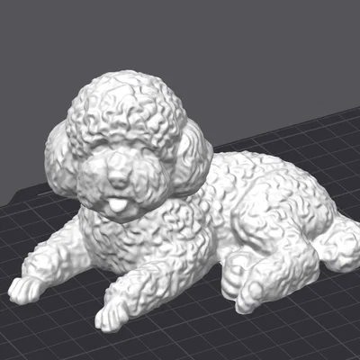 Mô hình chú chó Poodle 3D dễ thương trang trí bàn học