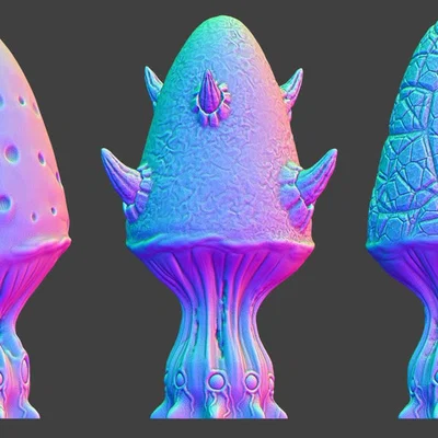 Cây để bàn: “Mushroom Set C1” (Alien Vegetation 53)