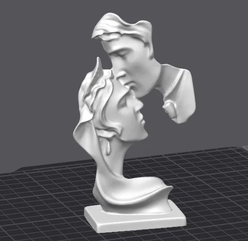 Mô hình in 3D tượng đôi tình nhân Liebe nghệ thuật lãng mạn - Image 1