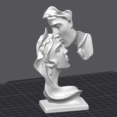 Mô hình in 3D tượng đôi tình nhân Liebe nghệ thuật lãng mạn