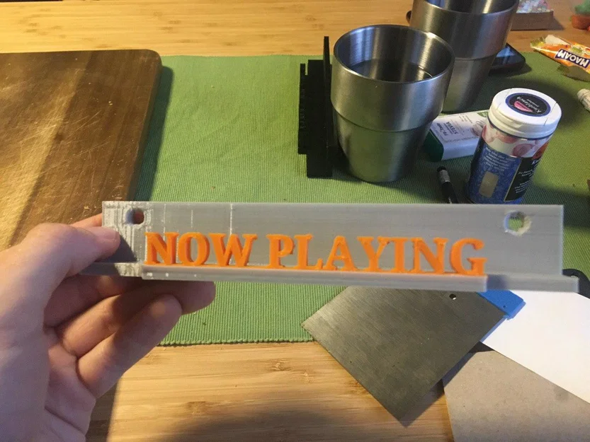 Giá treo bìa đĩa than Now Playing trang trí tường (3D Print) - Image 4