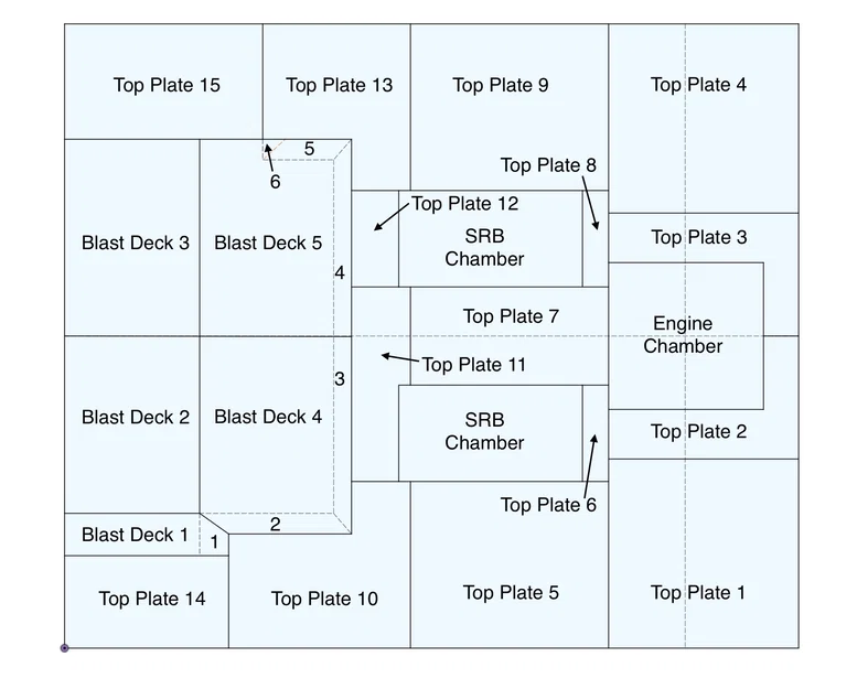 Mô hình bề mặt bệ phóng tàu con thoi Shuttle MLP 3D - Image 5