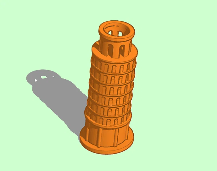 Mô hình tháp nghiêng Pisa - File in 3D decor trang trí bàn làm việc - Image 1