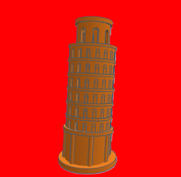 Mô hình tháp nghiêng Pisa - File in 3D decor trang trí bàn làm việc - Image 2