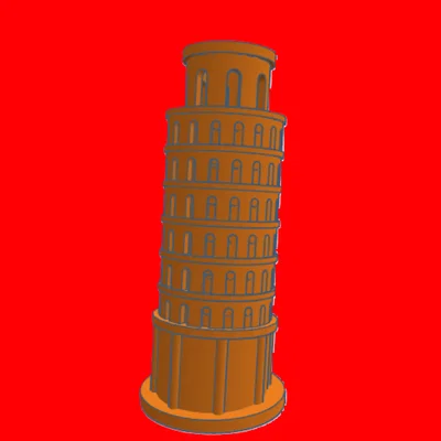 Mô hình tháp nghiêng Pisa - File in 3D decor trang trí bàn làm việc