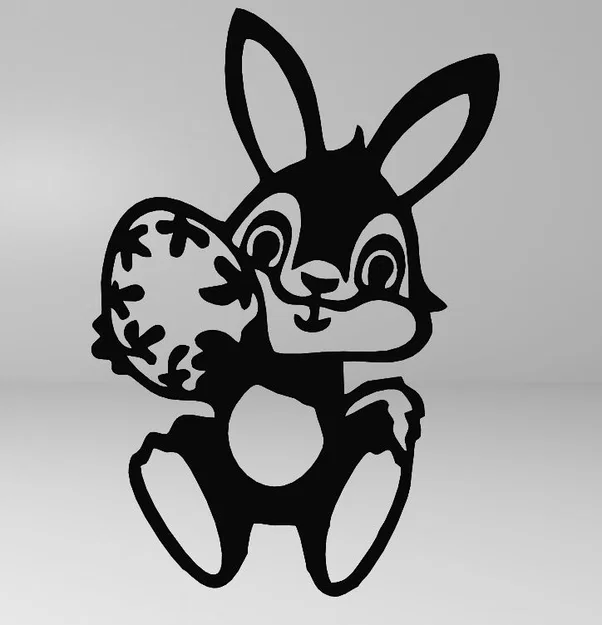 Mô hình trang trí tường chú thỏ Phục sinh (Cute Bunny 5) đáng yêu - Image 1