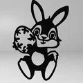 Mô hình trang trí tường chú thỏ Phục sinh (Cute Bunny 5) đáng yêu - Thumbnail 1