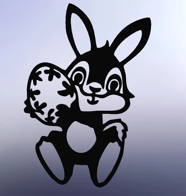 Mô hình trang trí tường chú thỏ Phục sinh (Cute Bunny 5) đáng yêu - Image 2