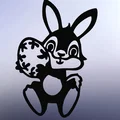 Mô hình trang trí tường chú thỏ Phục sinh (Cute Bunny 5) đáng yêu - Thumbnail 2