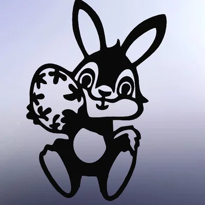Mô hình trang trí tường chú thỏ Phục sinh (Cute Bunny 5) đáng yêu