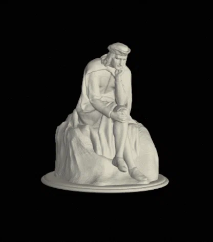 Mô hình tượng Người Suy Tư (The Thinker) in 3D để bàn - Image 1