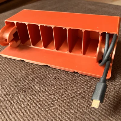 Khay Đựng Cáp Sạc USB Hệ Gridfinity Đặt Ngang Gọn Gàng