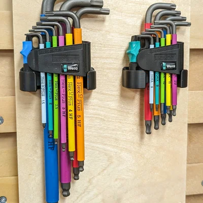Giá treo bộ lục giác và Torx Wera Hex-Plus in 3D gọn gàng