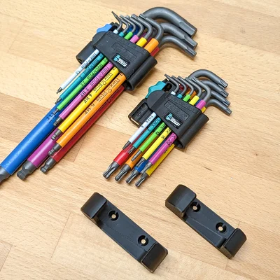 Giá treo bộ lục giác và Torx Wera Hex-Plus in 3D gọn gàng