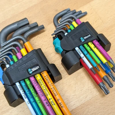 Giá treo bộ lục giác và Torx Wera Hex-Plus in 3D gọn gàng