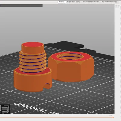 Bộ mô hình bulông và đai ốc (SKREW and NUT) kiểm tra in 3D