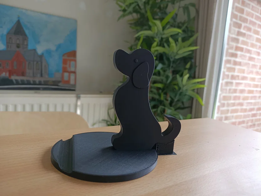 Giá đỡ điện thoại hình chú cún đáng yêu - Mẫu in 3D độc đáo - Image 1