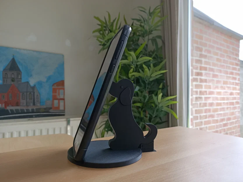 Giá đỡ điện thoại hình chú cún đáng yêu - Mẫu in 3D độc đáo - Image 3