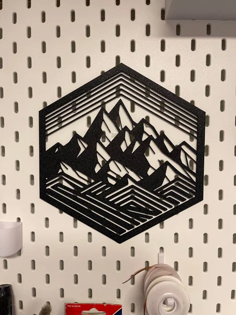 Tranh 2D Hexagon Núi Treo Tường (Mountains Hexagon Art) - Image 2