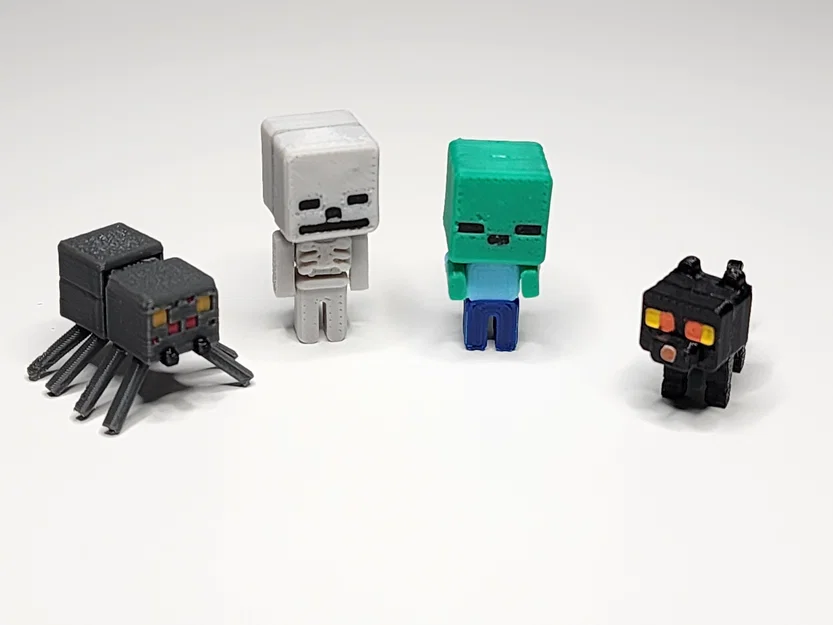 Bộ Kit Card/Móc Khóa Mèo Mini Figure lấy cảm hứng Minecraft - Image 4