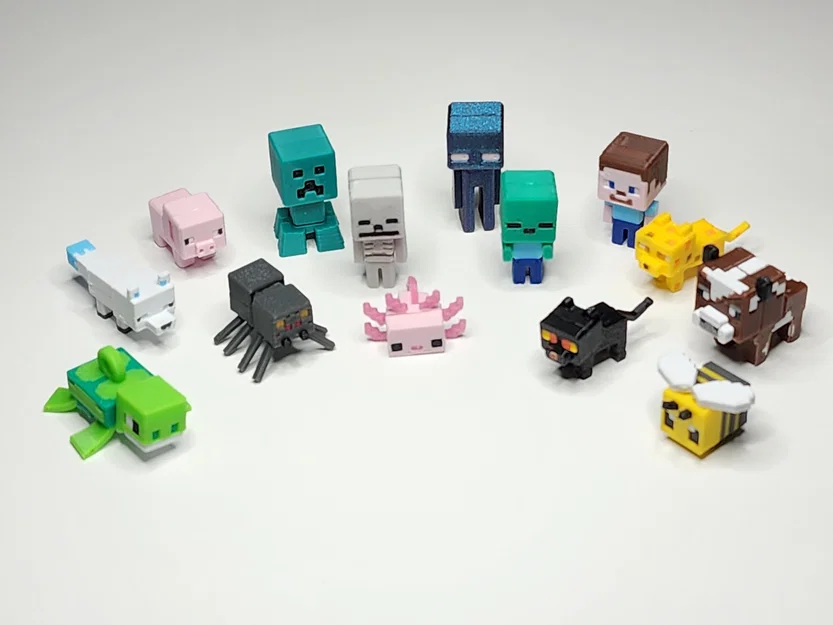 Bộ Kit Card/Móc Khóa Mèo Mini Figure lấy cảm hứng Minecraft - Image 5
