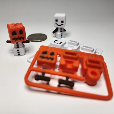 Bộ Kit Card/Móc Khóa Snow Golem phong cách Minecraft (Mini Figure)