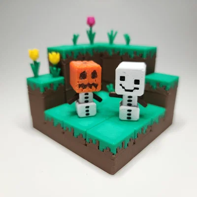 Bộ Kit Card/Móc Khóa Snow Golem phong cách Minecraft (Mini Figure)