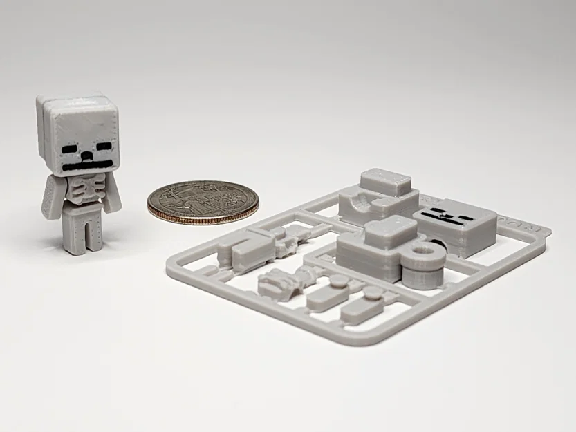 Bộ Kit Card/Móc Khóa Skeleton mini lấy cảm hứng Minecraft - Image 1