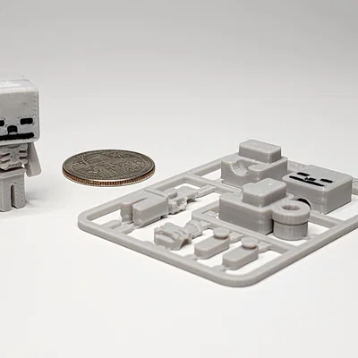 Bộ Kit Card/Móc Khóa Skeleton mini lấy cảm hứng Minecraft