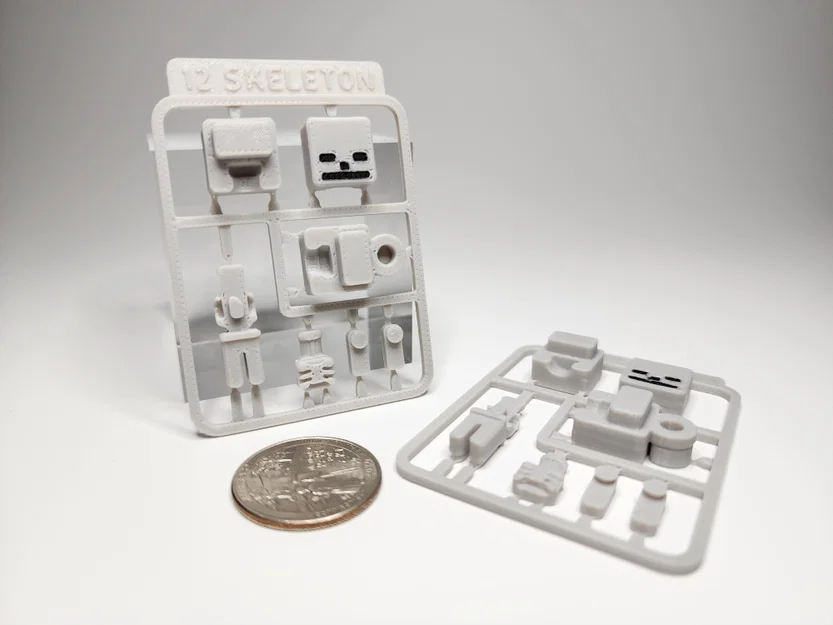 Bộ Kit Card/Móc Khóa Skeleton mini lấy cảm hứng Minecraft - Image 2