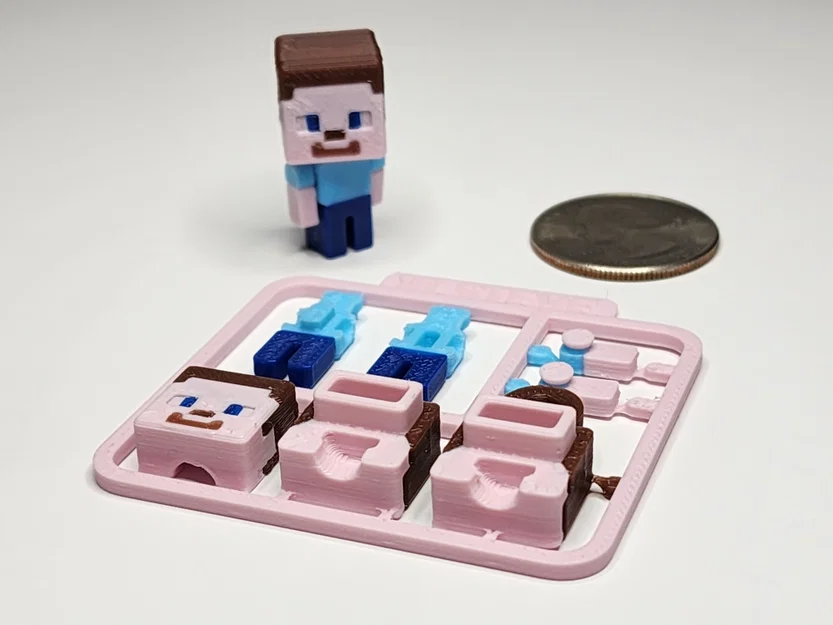 Bộ Kit Card/ Móc Khóa Steve Mini Figure phong cách Minecraft - Image 1