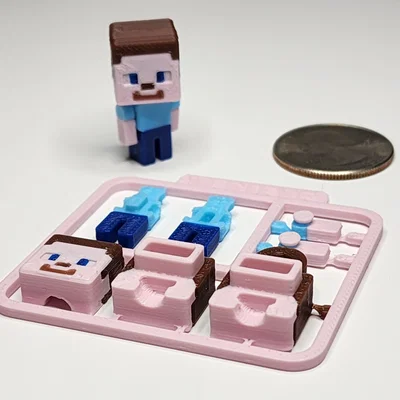 Bộ Kit Card/ Móc Khóa Steve Mini Figure phong cách Minecraft