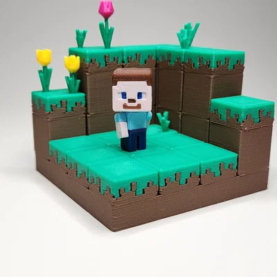 Bộ Kit Card/ Móc Khóa Steve Mini Figure phong cách Minecraft