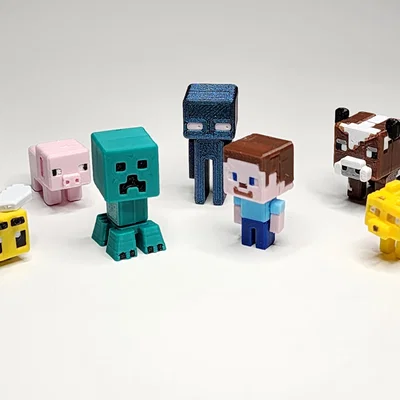 Bộ Kit Card/ Móc Khóa Steve Mini Figure phong cách Minecraft