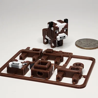 Kit Card/Móc Khóa Bò Mini lấy cảm hứng Minecraft