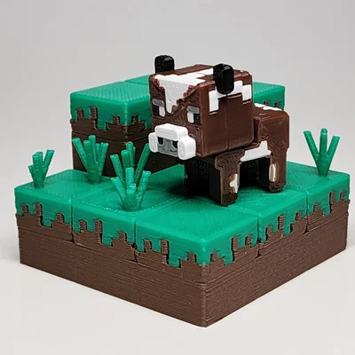 Kit Card/Móc Khóa Bò Mini lấy cảm hứng Minecraft