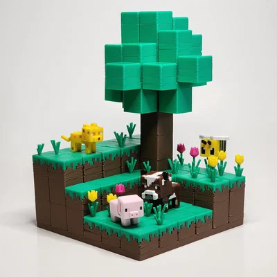 Kit Card/Móc Khóa Bò Mini lấy cảm hứng Minecraft