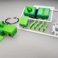 Kit Card/Móc khóa Rùa mini kiểu Minecraft (Minecraft-inspired Turtle Mini Figure) - Thumbnail 1
