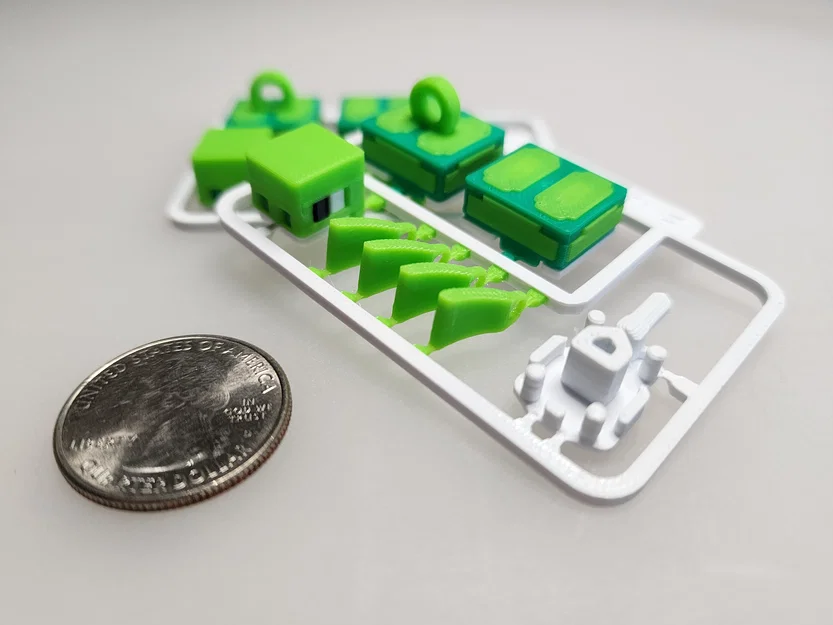 Kit Card/Móc khóa Rùa mini kiểu Minecraft (Minecraft-inspired Turtle Mini Figure) - Image 2