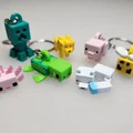 Kit Card/Móc khóa Rùa mini kiểu Minecraft (Minecraft-inspired Turtle Mini Figure) - Thumbnail 3