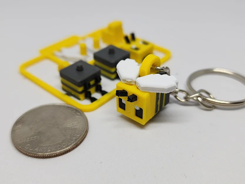 Bộ Kit Card/Móc Khóa Ong Mini phong cách Minecraft - Image 1